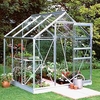 Halls Aluminium Popular Greenhouse with Horti Glass + Base - 6