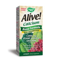 Natures Way - Alive! 1, 000 mg Plant Source Calcium,  120 Tablets 120ct