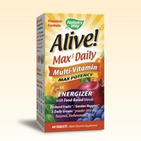 Natures Way - Alive! Max3 Daily Multi-Vitamin Max Potency,  60 Tablets 60ct