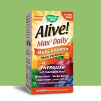 Natures Way - Alive! Max3 Daily Multi-Vitamin (No Iron),  60 Tablets 60ct