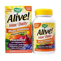 Natures Way - Alive! Max3 Daily Multi-Vitamin (No Iron),  90 Tablets 90ct