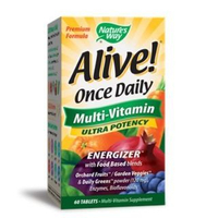 Natures Way - Alive! Once Daily Multi-Vitamin Ultra Potency,  60 Tablets 60ct