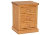 Chunky Pine Antique Wax 3 Drawer Bedside