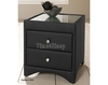 Kaydian 2 Drawer Leather Bedside - Black **LAST ONE**