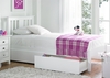 Malmo White Solo Wooden Bed Frame