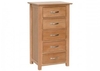 New oak 5 drawer wellington