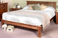 Rustic Oak Wooden Bed Frame - LFE