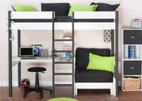Stompa Uno Nero High Sleeper Bed - Frame Only
