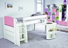Stompa UNOS Mid Sleeper Bed Frame with Desk and Chest of Drawers ONLY