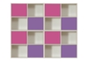 Stompa UNOS Storage Bundle G2 - White with 4 Pink and 4 Purple Doors
