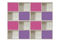 Stompa UNOS Storage Bundle G2 - White with 4 Pink and 4 Purple Doors