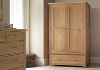Vermont Oak 1 Drawer Wardrobe