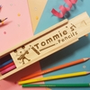 Arty Mouse Personalised Wooden Pencil Box with Pencils