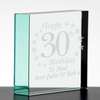 Birthday Age Personalised Glass Block