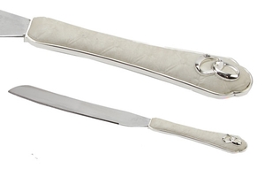 Cake Knife with Suede Effect Handle