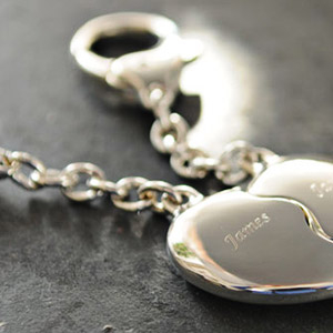 Engraved Heart Shaped Keyrings