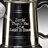 Engraved Satin Pewter Tankard