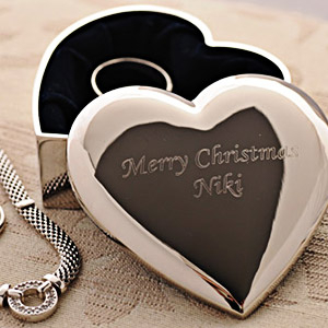 Engraved Silver Trinket Box