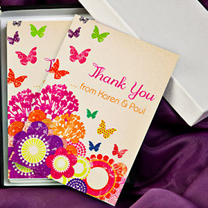 Floral Personalised Thank You Stationery