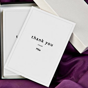 Minimalist Personalised Thank You Stationery
