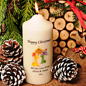 Nativity Scene Candle