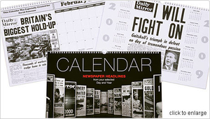 Newspaper Year Personalised Calendar