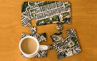 Personalised Aerial Map Jigsaw Coasters