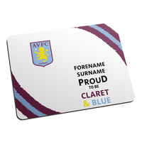 Personalised Aston Villa Mouse Mat - Proud