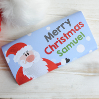 Personalised Christmas Chocolate Bar - Santa