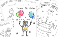 Personalised Colour In Birthday Cards