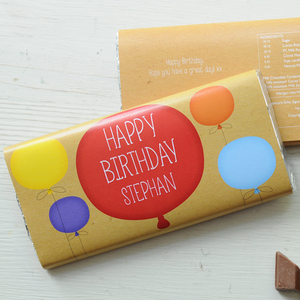 Personalised Happy Birthday Chocolate Bar for Him