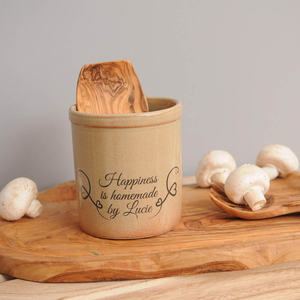 Personalised Rustic Utensil Jar