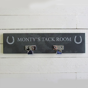 Personalised Slate Horse Tack Hanger