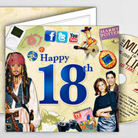 Retro Milestone Birthday CD Cards