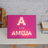 Scribble Alphabet Illuminated Canvas