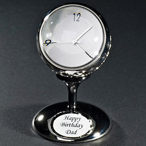 Silver Golf Ball Clock