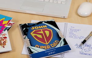 Super Hero,  Super Dad Personalised Notebook