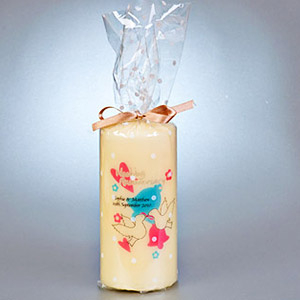 Wedding Anniversary Dove Knot Candle