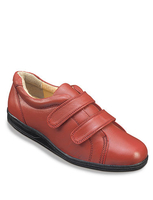 Comfortable Stylish Real Leather Ladies Twin Touch & Close Shoes