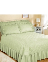 Luxury Plain Quilted Throwover Bedspread