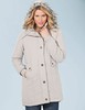 Microfibre Jacket with Fur Trim Hood