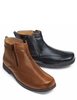 Real Leather Wide Fitting Twin Zip Shoe