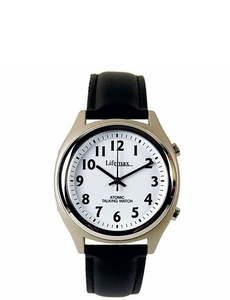 RNIB RADIO CONTROLLED MENS LEATHER STRAP WATCH