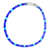 Ancol USB Rechargeable Flashing Dog Collar - Blue - Adjustable up to 70cm