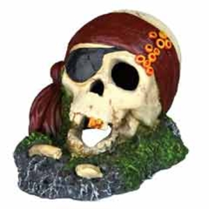 Pirate Skull Aquarium Ornament
