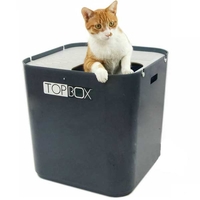 SmartCat Ultimate Top Box Cat Litter Tray - Dark Grey