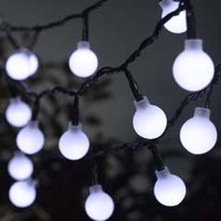 Ball String Lights - 50 White LED