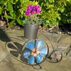 Craftsman Penny Farthing Planter with Wind Spinner