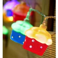 Cupcake String Lights - 10 White LED