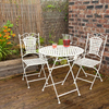 Ellister Mercia 2 Seater Bistro Set - Antique Cream - 70cm Table